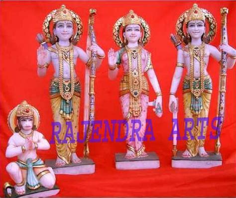 Rajendra Art S Painted White Marble Ram Darbar God Statues At Rs 150000