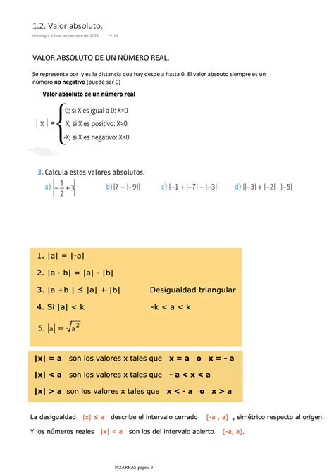 Solution Numeros Reales Valor Absoluto Radicales Y Potencias