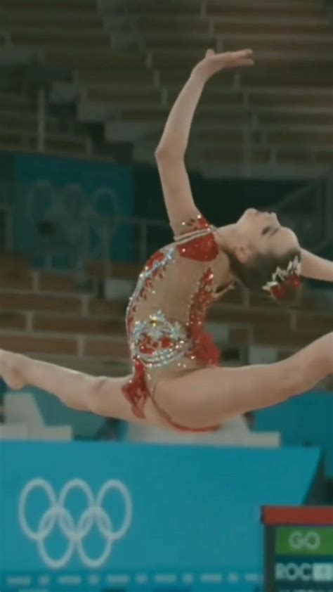 Rhythmic Gymnast In Action