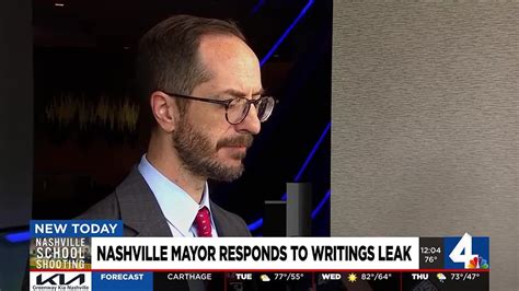 Nashville Mayor Responds To Covenant School Shooter S Writings Leak Youtube