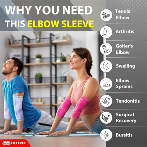 Snapklik.com : 2 Pack Elbow Compression Sleeve, Tennis Elbow Brace