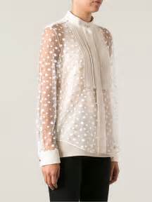 White Polka Dot Sheer Top Atelier Yuwa Ciao Jp