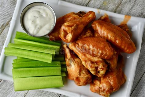 Hot Wings Viewed From Above Stock Photo Image Of Crispy Chicken