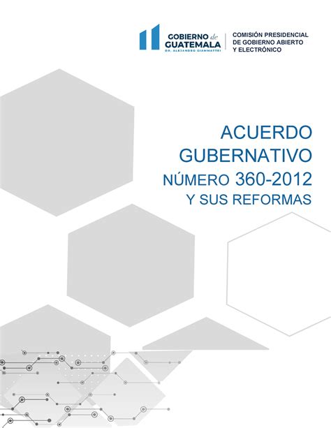 Acuerdo Gubernativo V Comisi N Presidencial De