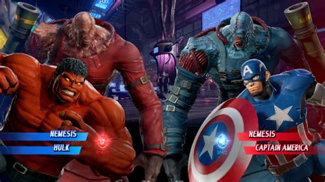 Red Nemesis And Red Hulk Vs Blue Nemesis And Captain America [very Hard]ai Marvel Capcom Infinite