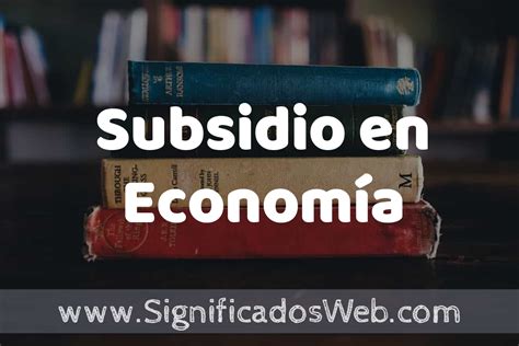 Concepto de Subsidio en Economía Que es Definición y Significado