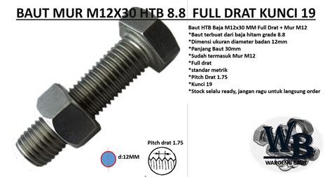 BAUT M12X30MM BAJA BAUT BAJA M12 X 30 BAUT MUR M12X30 HTB 8 8 FULL