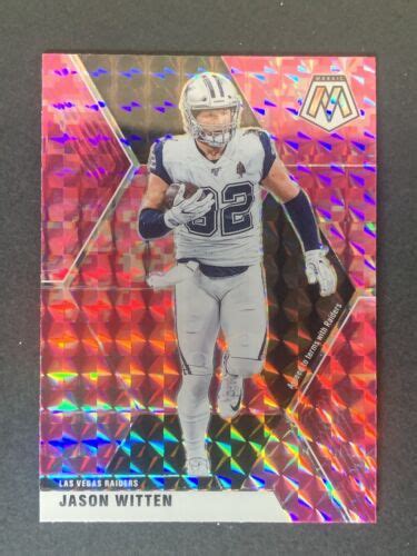 Panini Mosaic Pink Camo Prizm Jason Witten Las Vegas Raiders