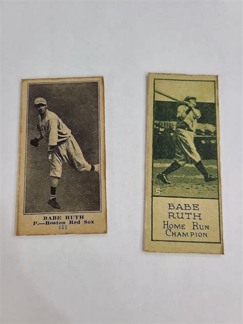 X Custom Babe Ruth Custom Aged And Remade Baseball Cards M