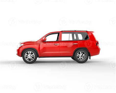 Red SUV isolated on white - side view 31193162 Stock Photo at Vecteezy