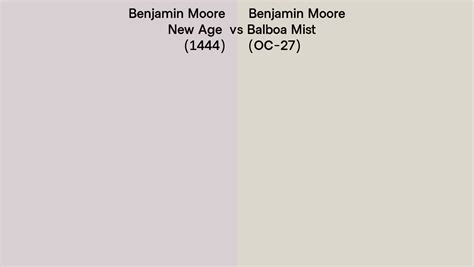 Benjamin Moore New Age Vs Balboa Mist Side By Side Comparison