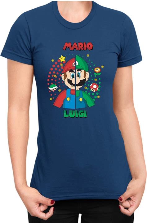 Mario V Luigi Koszulka Damska Super Mario Bros Luigi Bowser Lady Xl