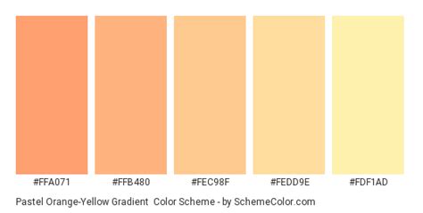 Pastel Orange Yellow Gradient Color Scheme Orange