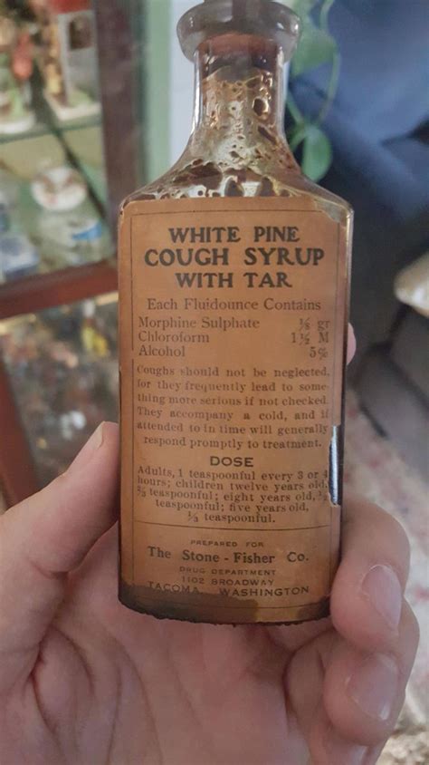 Old Cough Syrup Label