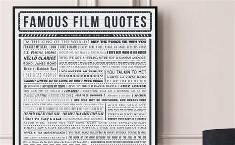 FAMOUS ICONIC FILM Quotes A2 Poster. Memorable Words and Lines of Movie ...