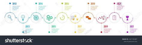 Project Timeline Infographics 10 Years Recap Stock Vector (Royalty Free ...