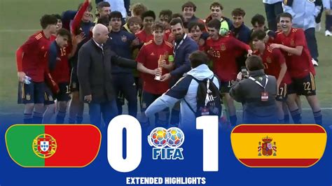 Spain Vs Portugal Yamine Lamal Goal Highlights U17 International