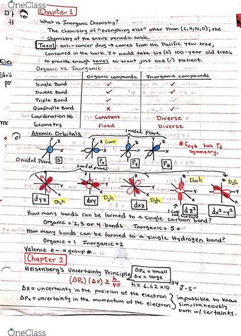 CHEM 107 Study Guide Comprehensive Final Exam Guide OneClass