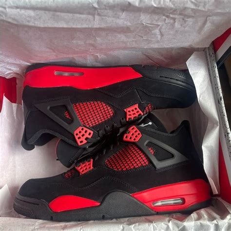 Jordan 4 “red Thunder” Jordan 4 Red Classic Sneakers Air Jordans