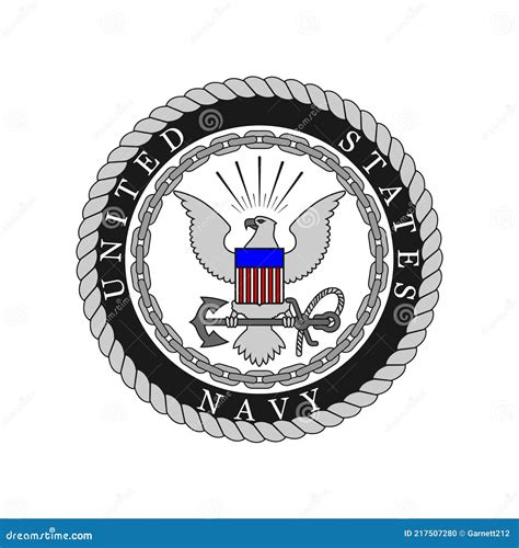 Realistic Vector Logo of the US Navy Stock Vector - Illustration of ...