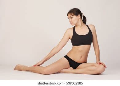 Side View Sexy Blonde Doing Gymnastic Stock Photo Shutterstock