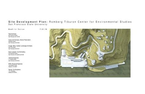 Site Development Plan Romberg Tiburon Center San Francisco