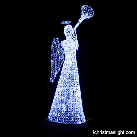 Large Outdoor White Christmas Light Angel Ichristmaslight