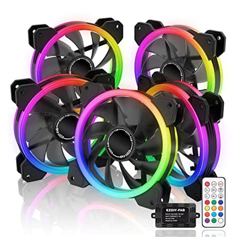 Ezdiy Fab Pack Ventilador Pc Mm Rgb Led Ventilador Silencioso