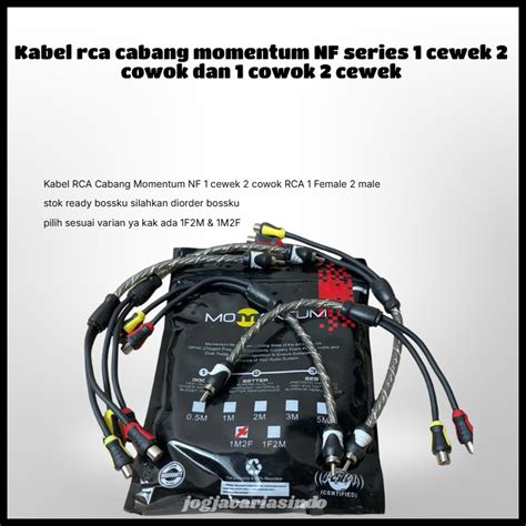 jual kabel rca cabang momentum nf series  cewek  cowok   cowok