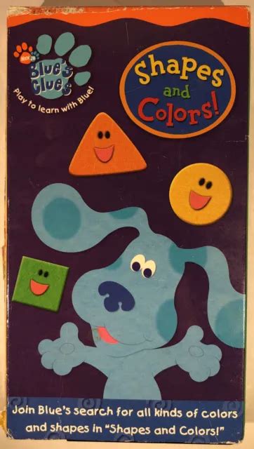 Blues Clues Shapes And Colors Vhs Tested Rare Vintage Ships Same