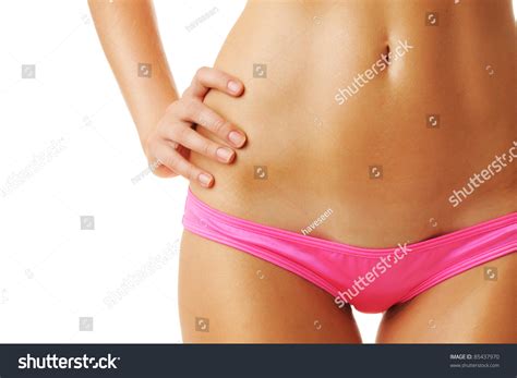 Sexy Tan Woman Bikini Closeup Isolated Stock Photo 85437970 Shutterstock