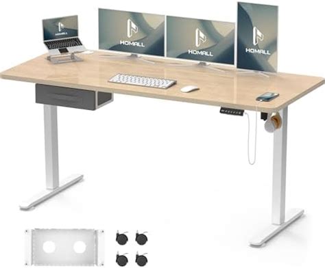 Homall Bureau Assis Debout 160 x 70 cm Bureaux Électrique Table