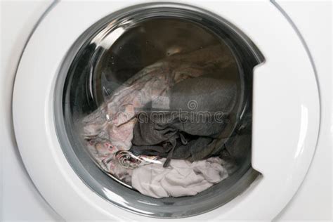 Washing Machine is Washing Clothes Stock Image - Image of clothes, home ...