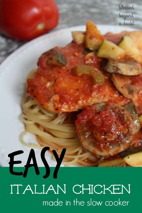 Easy Italian Crock Pot Chicken Recipe Kid Friendly Dinner