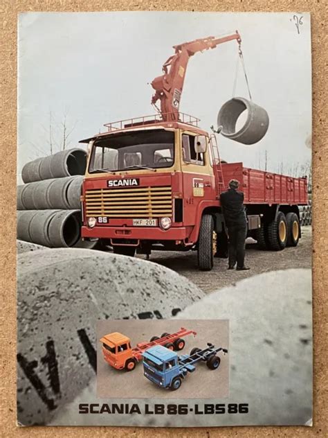 1976 Scania Lb 86 Lbs 86 Original Danish Sales Brochure 875 £1534