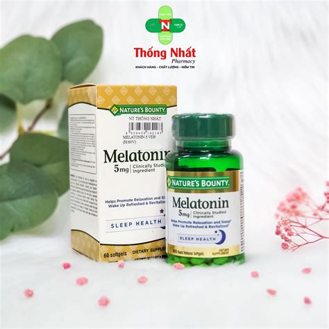 Hỗ trợ giấc ngủ ngon hoạt huyết giảm stress Nature s Bounty Melatonin