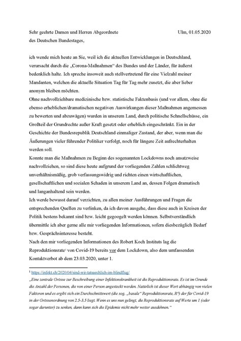 Offener Brief Von Rechtsanwalt Markus Haintz Zu Den Corona Ma Nahmen