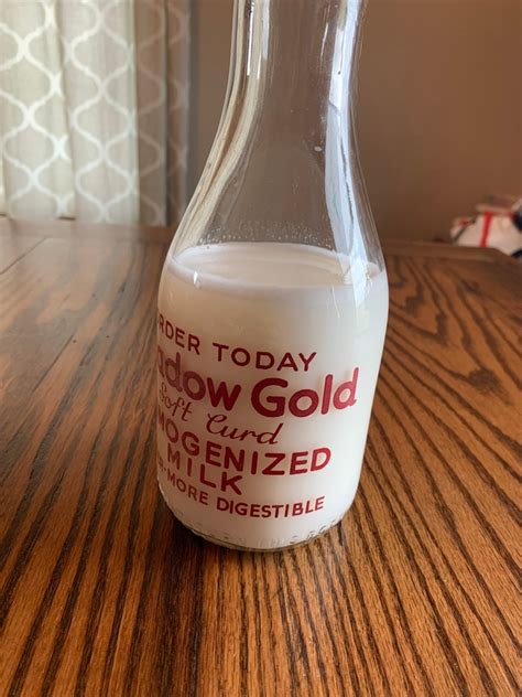 Vintage Meadow Gold Milk Bottle 1 Qt Bottle Etsy