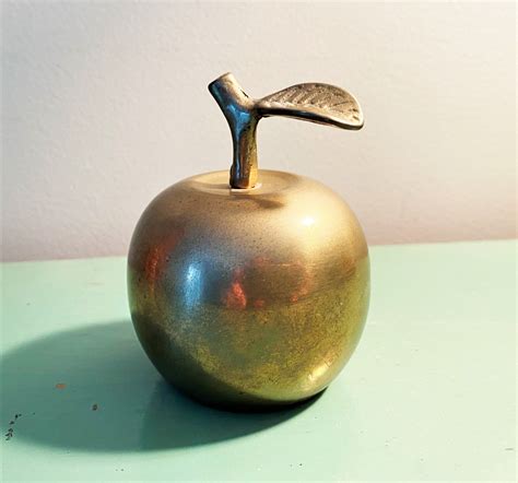 Vintage Brass Apple Bell Collectible Bell T For Teacher Etsy Vintage Bell Vintage Brass