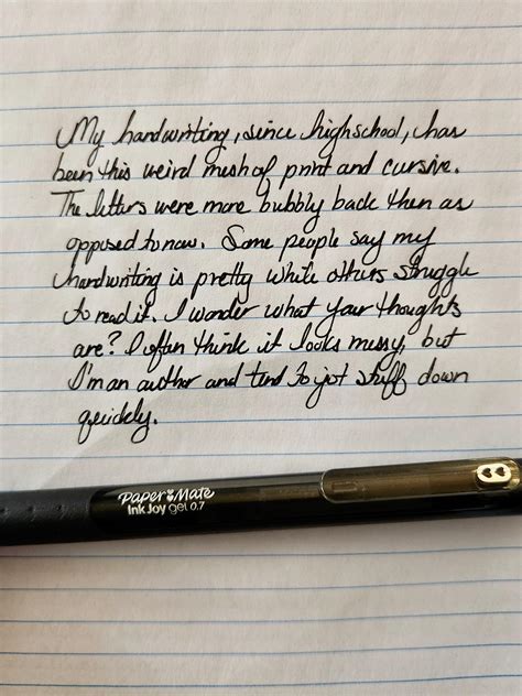 Are you able to easily read my handwriting or is it difficult for you