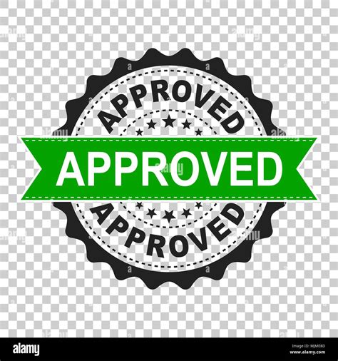 Approved Seal Stamp Vector Icon Approve Accepted Badge Flat Vector