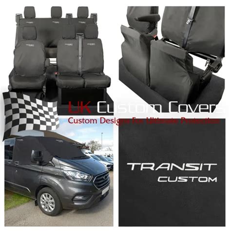 Ford Transit Custom Dciv All Seat Covers Frost Wrap Logo