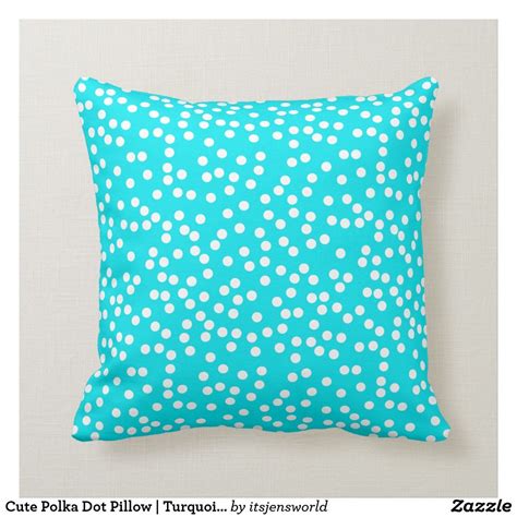 Cute Polka Dot Pillow Turquoise And White Pillows Polka Dot Pillow Dot Pillow