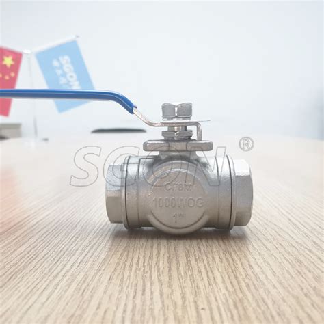 L Type Three Way Ball Valve With Wog Pressure With Manual Handle