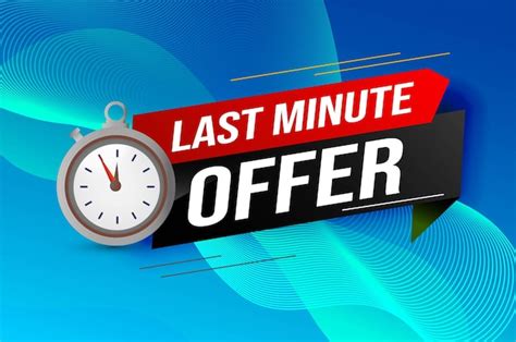 Premium Vector Last Minute Offer Watch Countdown Banner Design