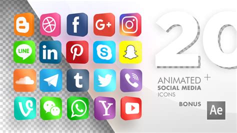 Social media animated icons - smallpoi