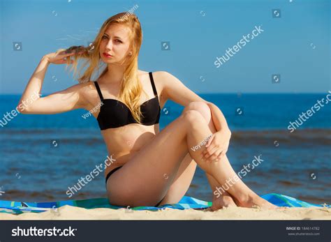 Summer Vacation Sexy Girl Bikini Sunbathing Shutterstock