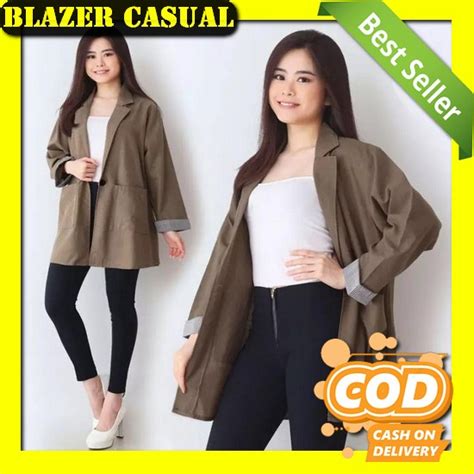 Jual Blazer Wanita Korea Murah Kerja Donna Jas Kerja Bleser Baju