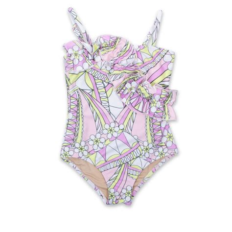 Daisy Daze Girls Ruffle One Piece Swimsuit 6m 10 Shade Critters