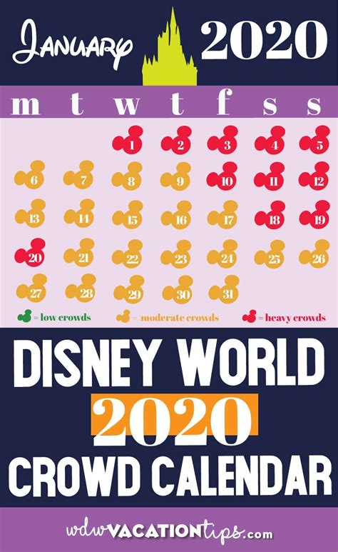 Disney World Crowd Calendar For 2020 WDW Vacation Tips